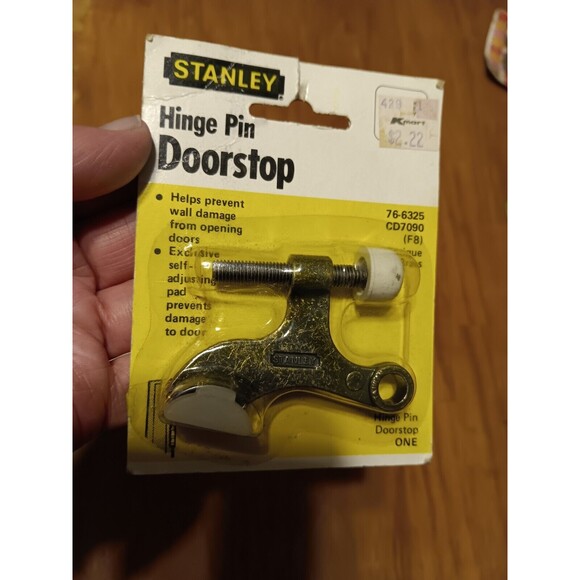 NEW Stanley Hinge Oin Door Stop Antique Brass Finish 76-6325 CD7090 - Picture 1 of 10